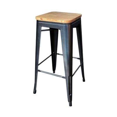 Tabouret de bar en acier et bois - NEVADA MATHI DESIGN