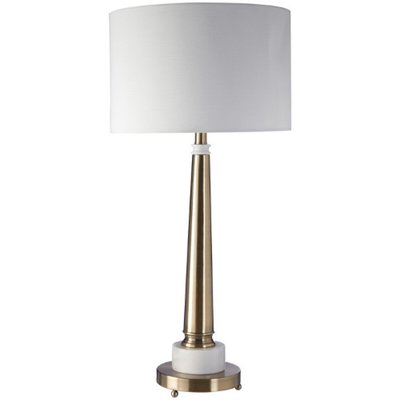 Gold and Marble Tower Shaped Table Lamp SO'HOME
