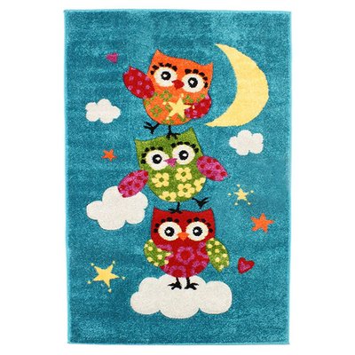 Tapis toucher laineux trois petites chouettes THE DECO FACTORY