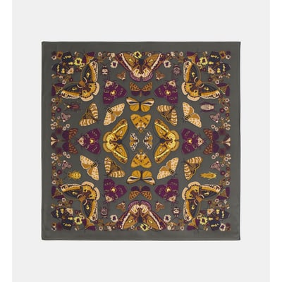 Carré de soie loulou à motifs papillons GALERIES LAFAYETTE