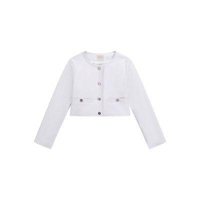 Veste Cropped En Similicuir GUESS KIDS