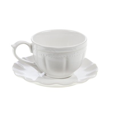 Tasse à thé et sous tasse   20 cl (lot de 6)-ROMY AMADEUS