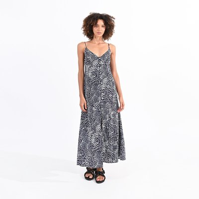 Vestido comprido e estampado, de alças finas MOLLY BRACKEN