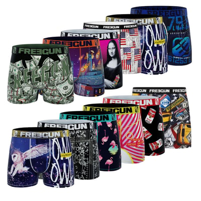 Lot De 12 Boxers Surprise Microfibre FREEGUN
