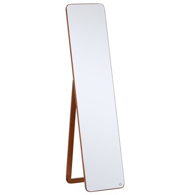 Miroir sur pied et mural rectangulaire verre MDF bois HOMCOM
