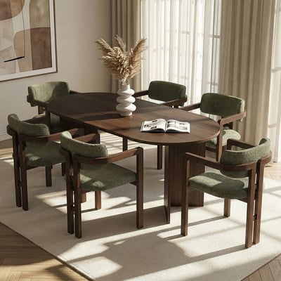 Обеденный стол и стулья, комплект из 7 шт, Meridia / Меридия 6 SO'HOME