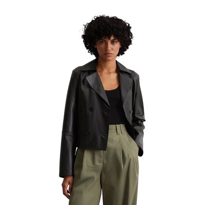 Veste en cuir souple caban regular en cuir d'agneau noble MARC O'POLO