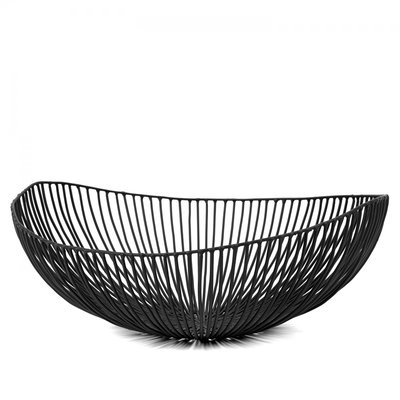 Corbeille MEO Noir Diam 37 x 33 H 14 cm SERAX