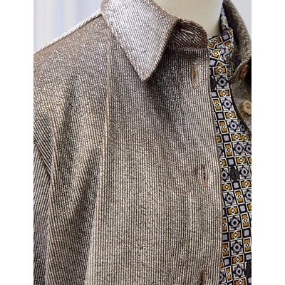 Chemise Cassia en velours argenté INES DE LA FRESSANGE PARIS