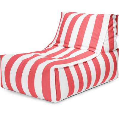 Pouf extérieur avec dossier rayures SANTORIN ROCK MAGMA HEIMTEX