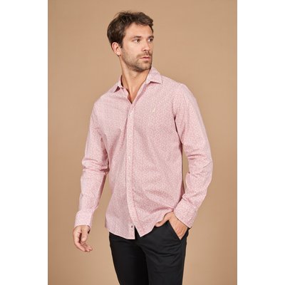 Chemise imprimée à fleurs rayées MCS