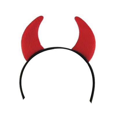 Serre tete corne de diable rouge en feutrine PARTY PRO