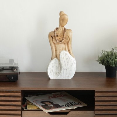 Декор для интерьера деревянный, фигурка девушка из манго SO'HOME