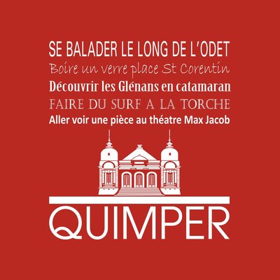 Tableau Sur Toile Quimper ILLUSTRATION CEANOTHE