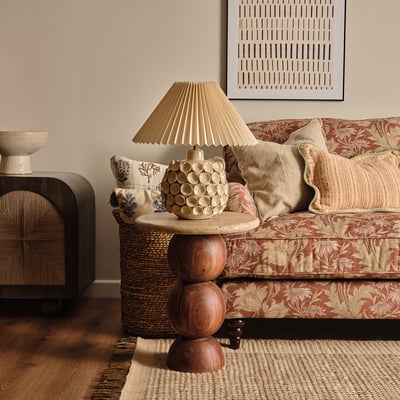 Boryn Table Lamp in Ivory Crackle Glaze ÉDITÉ