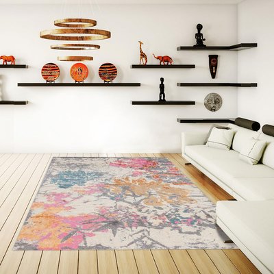 Tapis salon et chambre tissé motif floral GIORGIA 1 UN AMOUR DE TAPIS