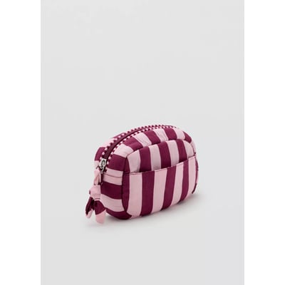 Trousse de maquillage coton rayures MANGO TEEN