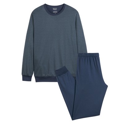 Pyjama imprimé col rond, coton mercerisé EMINENCE