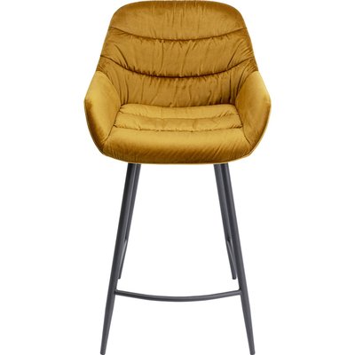 Tabouret de bar Bristol velours jaune KARE DESIGN