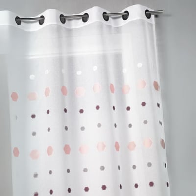Voilage jacquard imprimés hexagonaux HOME MAISON