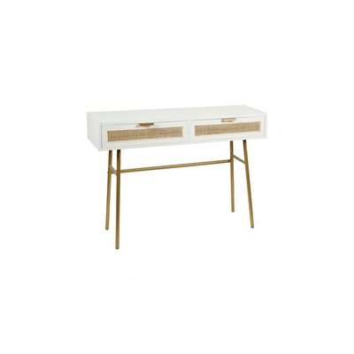 Console 2 Tiroirs Bois Elsa Blanc OSTARIA