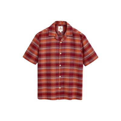 Chemise carreaux manches courtes col cubain NEXT