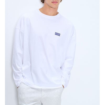 Gixy Loose-Fitting Long Sleeve T-Shirt AMERICAN VINTAGE