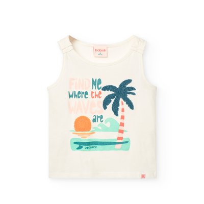 T-shirt en coton avec dessin frontal BOBOLI