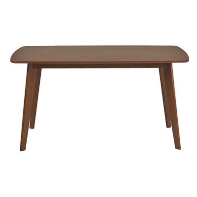 Table à manger rectangulaire scandinave bois foncé noyer L150 cm LEENA MILIBOO
