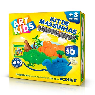 Plasticina soft dinossauros, da ACRILEX ACRILEX