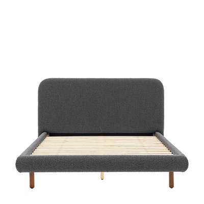 Wittman Textured Boucle Bed with Curved Headboard SO'HOME