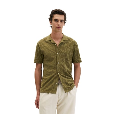 Tee-shirt en jersey DfC regular avec un doux motif de feuilles en éponge MARC O'POLO
