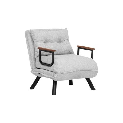 Fauteuil convertible en tissu effet bouclette Sando HANAH HOME