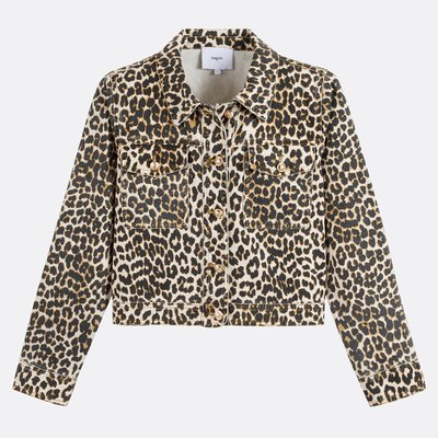 Casaco curto com estampado de leopardo, DJACK SUNCOO