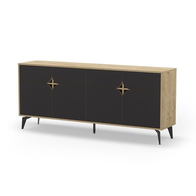 Buffet 4 portes avec pieds en métal L185 cm - NOLA CALICOSY