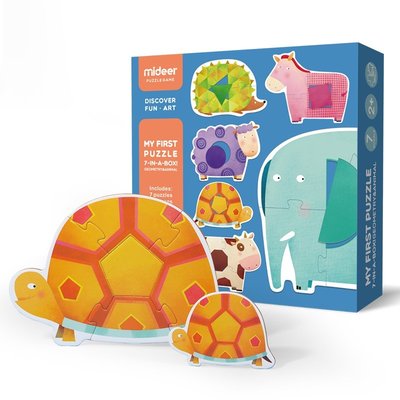 Mon 1er puzzle animaux géométriques MIDEER