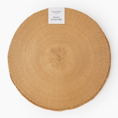 Set de table rond, diamètre 38cm, papier MONOPRIX