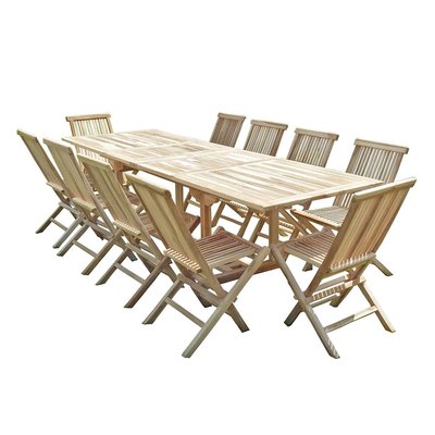 Salon de jardin en teck BATAN 10 chaises C ET L JARDIN