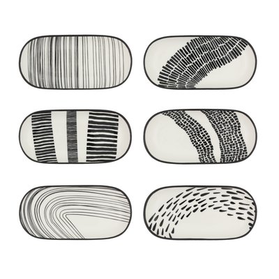 Lot de 6 coupelles ovales, YUCATAN ARD TIME