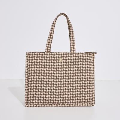 Grand sac cabas en tweed GRAIN DE MALICE