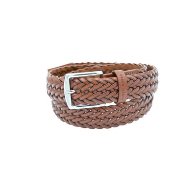 Ceinture tressée cuir George MISE AU GREEN