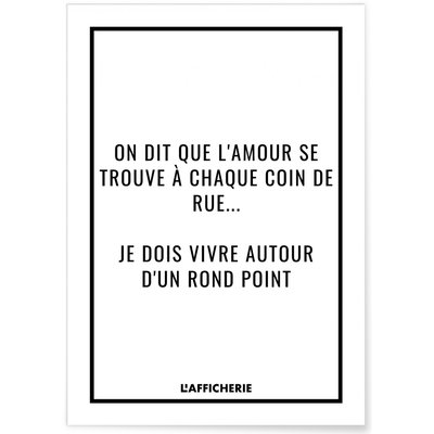 Affiche 'On dit que l'amour...' L'AFFICHERIE
