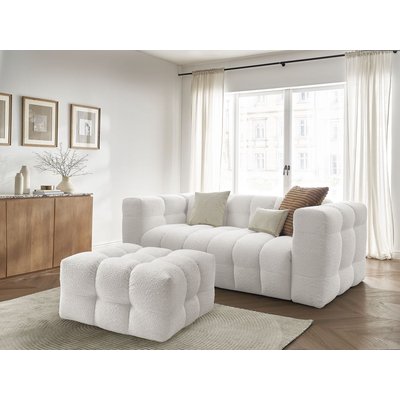Canapé lit 4 places en tissu bouclette, CLOUD BOBOCHIC