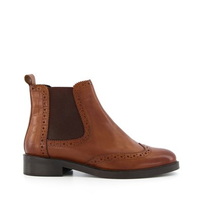 Bottines Chelsea à détails style Richelieu - QUEST DUNE LONDON