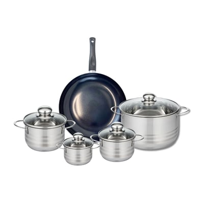 Batterie 1 poêle 28cm + 4 faitouts 12/14/16/24cm PRIMA BRILLANT ELO