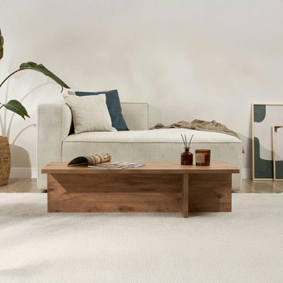 Table basse moderne minimaliste - effet bois de pin MARFA PIER IMPORT