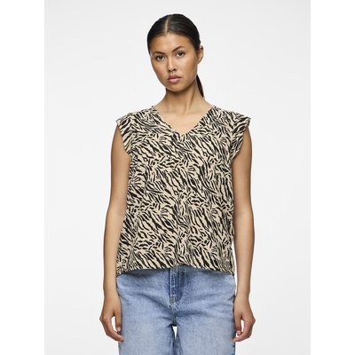 Sleeveless blouse with polka dots PIECES