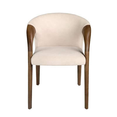 Chaise en velours crème ANGEL CERDA