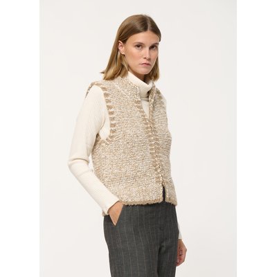 Gilet court sans manches maille bicolore HUMILITY