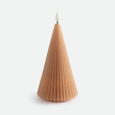 Bougie LED forme sapin, en cire pailletée, hauteur 19 cm, CASPAR LA REDOUTE INTERIEURS